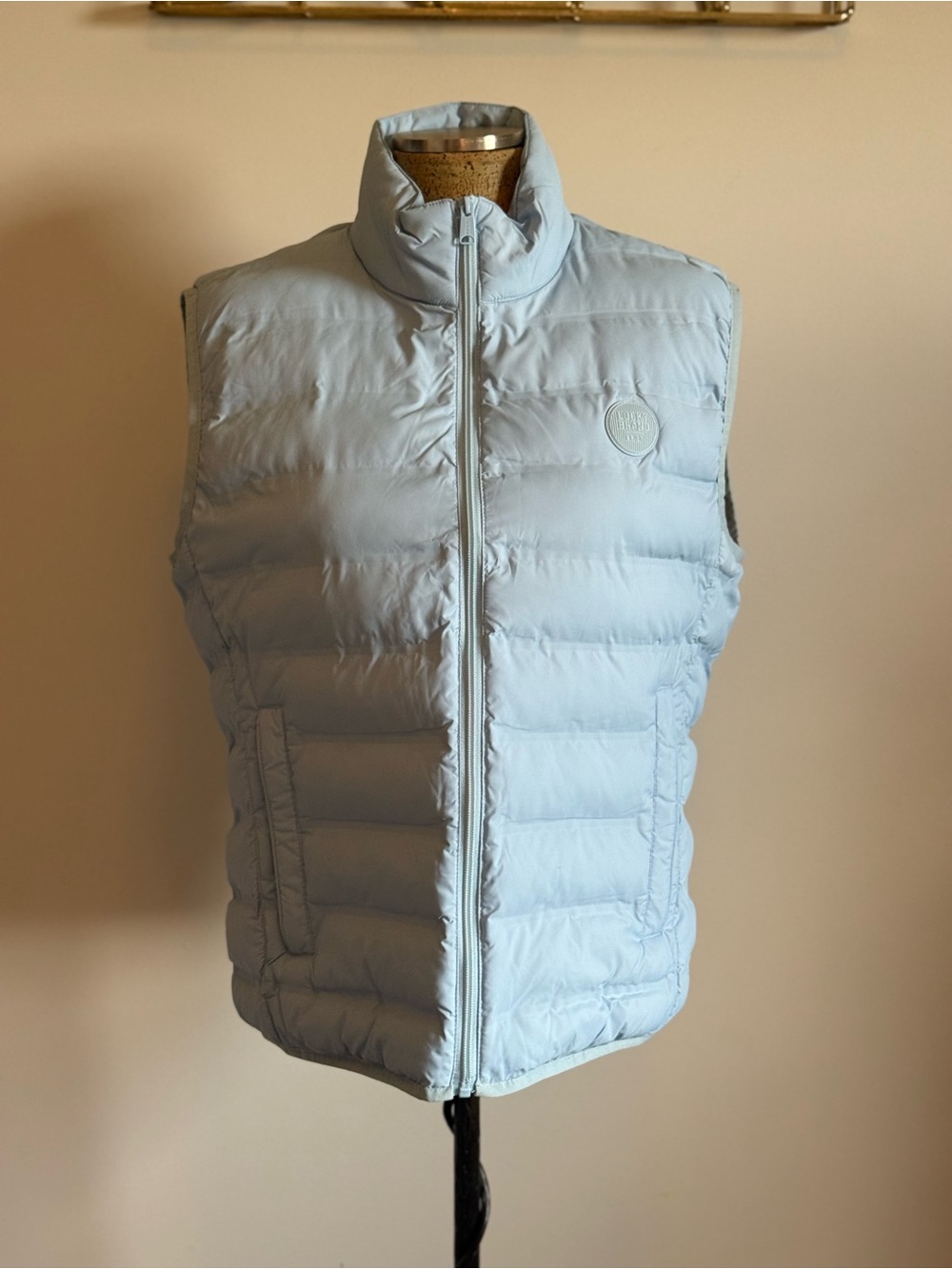 Lucky Brand Light Blue Quilted Puffer Vest